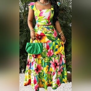 2pc Tropical Skirt set size XXL EQUALS SIZE 14 NWOT